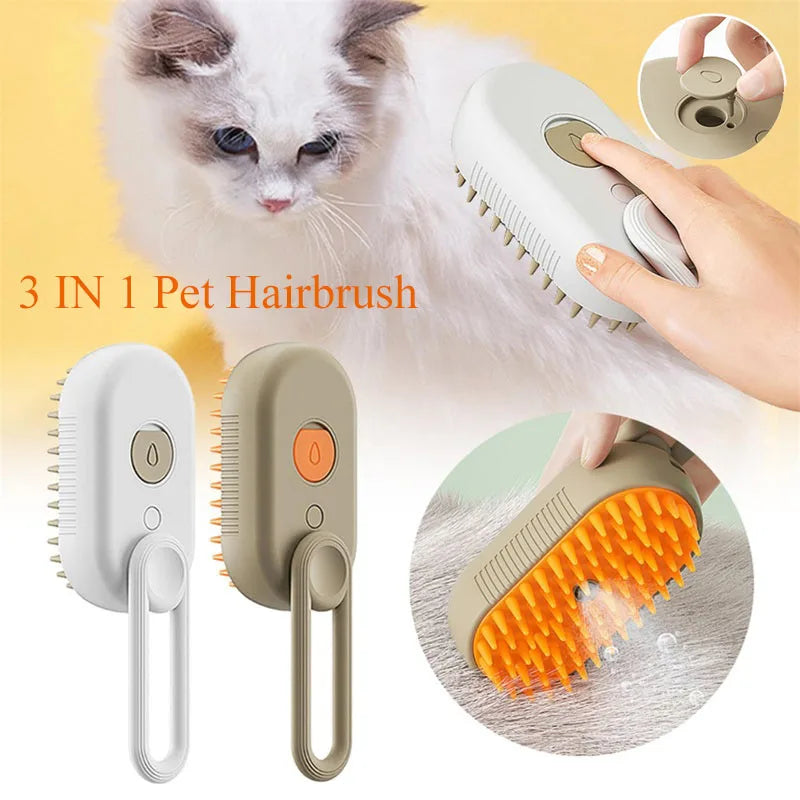 Electric Pet Steam & Grooming Brush