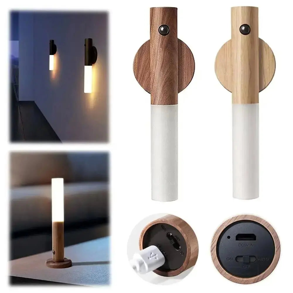 Sensor LED Light – Wood Wall Lamp