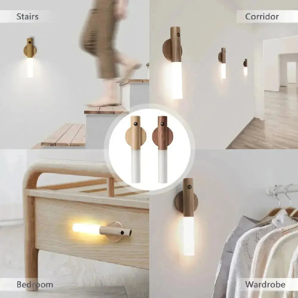 Sensor LED Light – Wood Wall Lamp