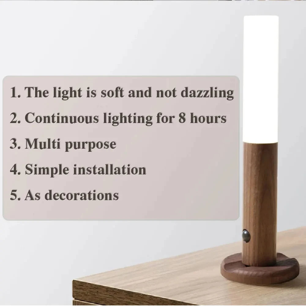 Sensor LED Light – Wood Wall Lamp