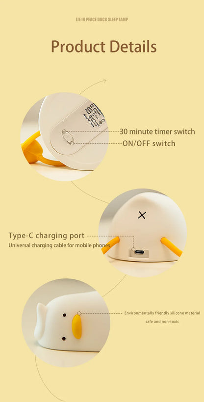 Rechargeable Duck LED Night Light