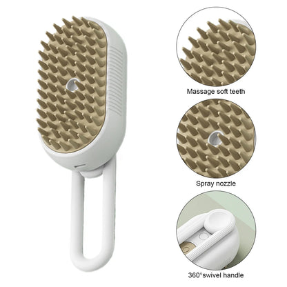 Electric Pet Steam & Grooming Brush