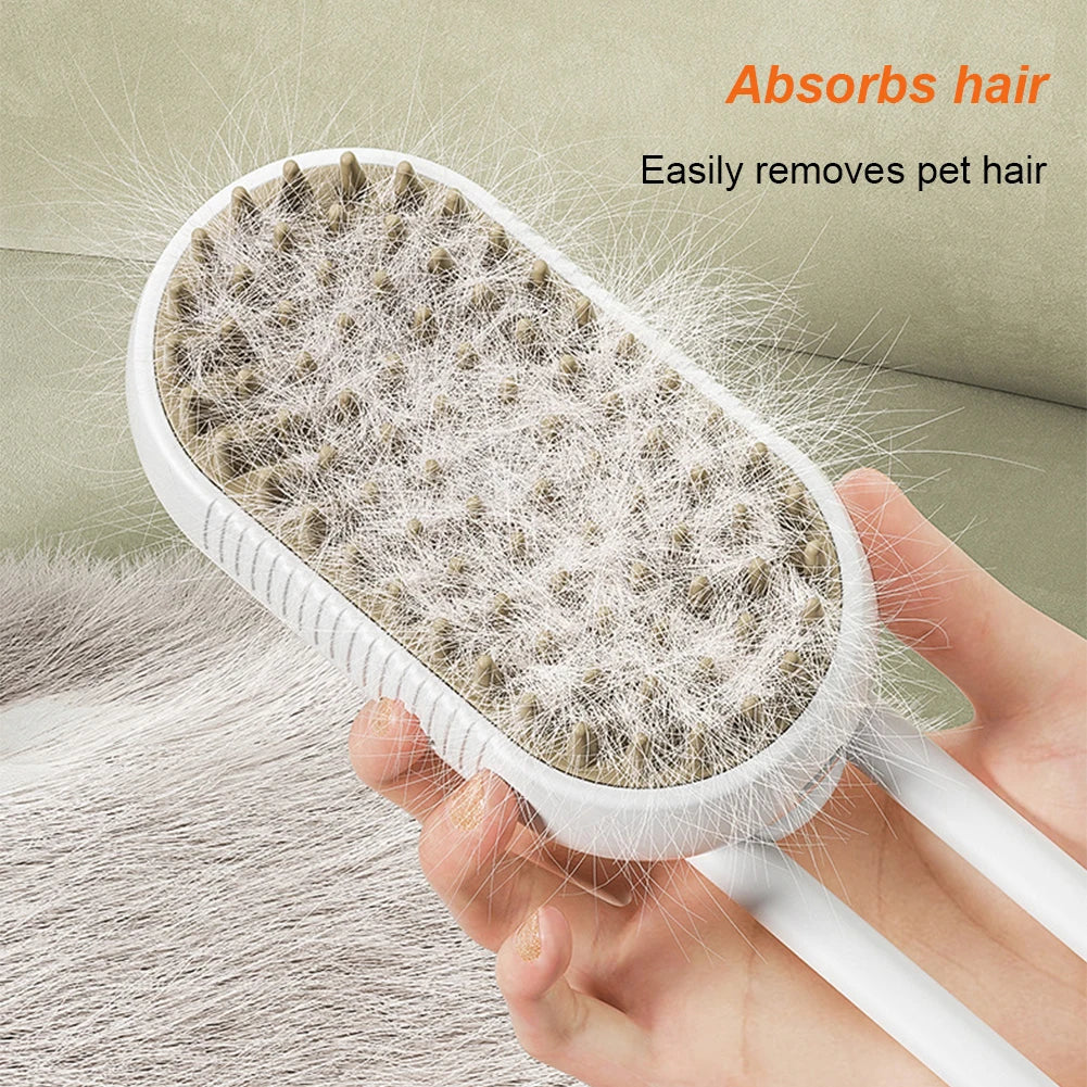 Electric Pet Steam & Grooming Brush