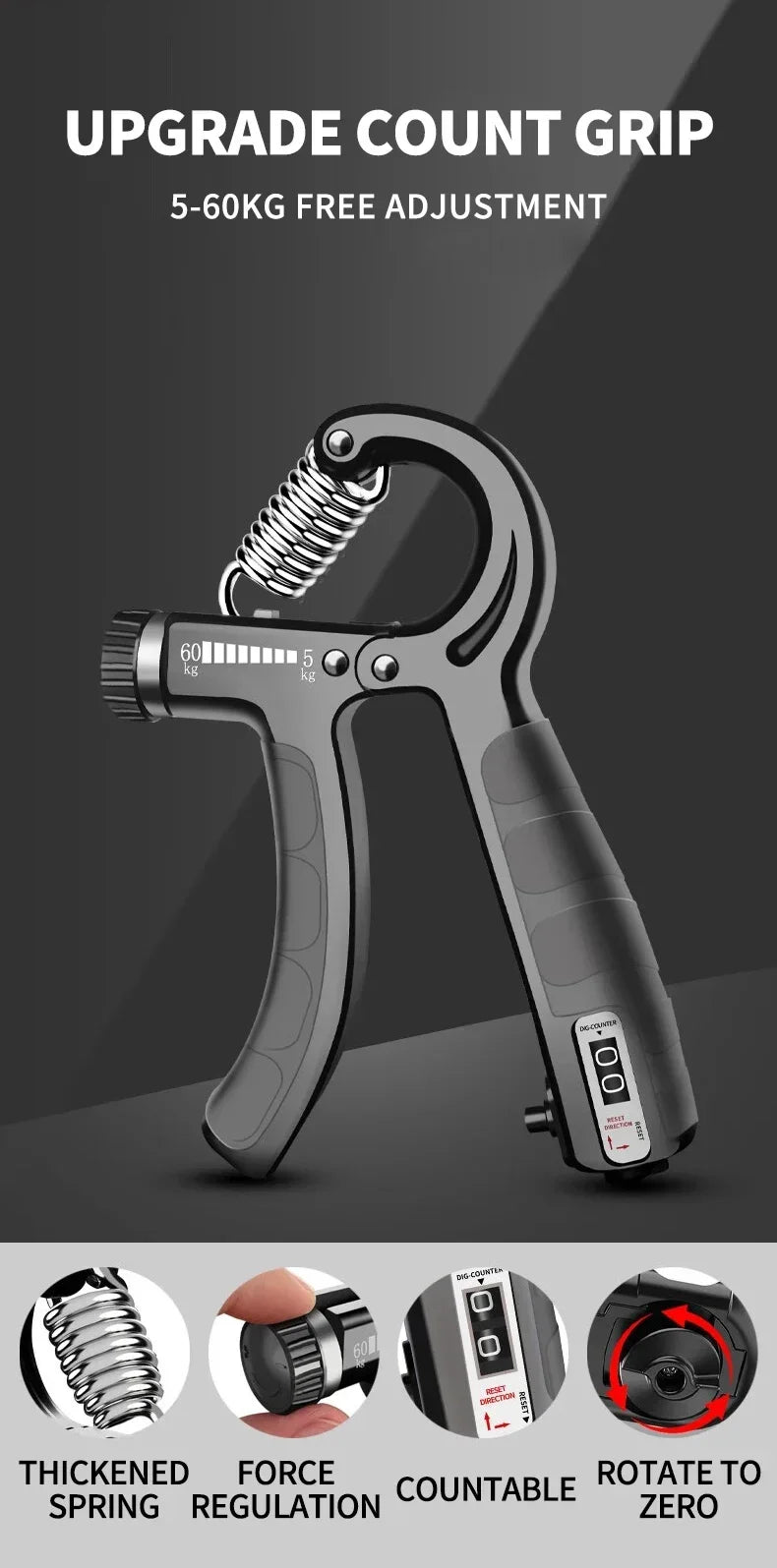 Adjustable R-Type Hand Grip Strengthener Kit