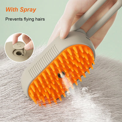 Electric Pet Steam & Grooming Brush